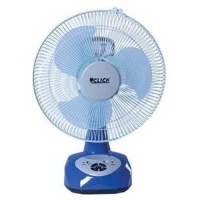 Click Rechargeable Table Fan 12 Inches Blue