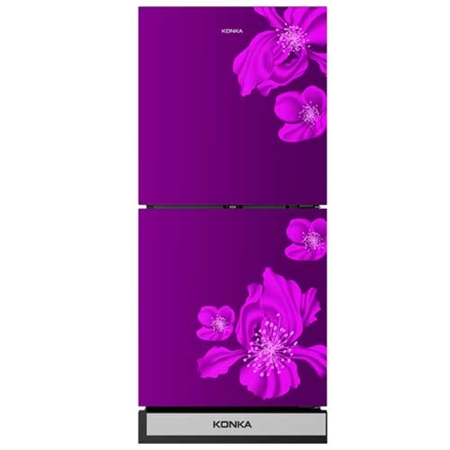 Konka KRT-180GBTMW-PURPLE SAKURA (2-Door, Upper Freezer, Glass Door) Refrigerator