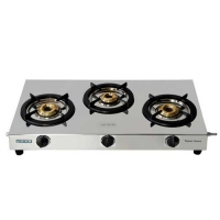 Usha Maxus GS3 001 3 Burner Steel Manual Gas Stove