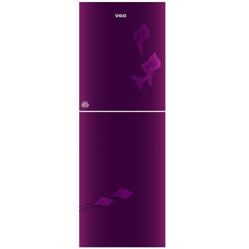 Vigo 222 Litre Purple Lily Flower Refrigerator