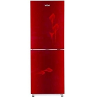 Vigo 222 Litre Red Lily Flower Refrigerator